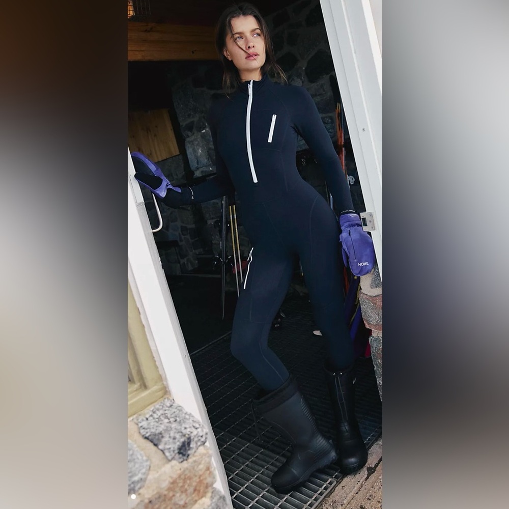 Free People Black Ski Suit